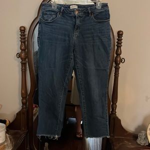 Loft Frayed Crop Jeans